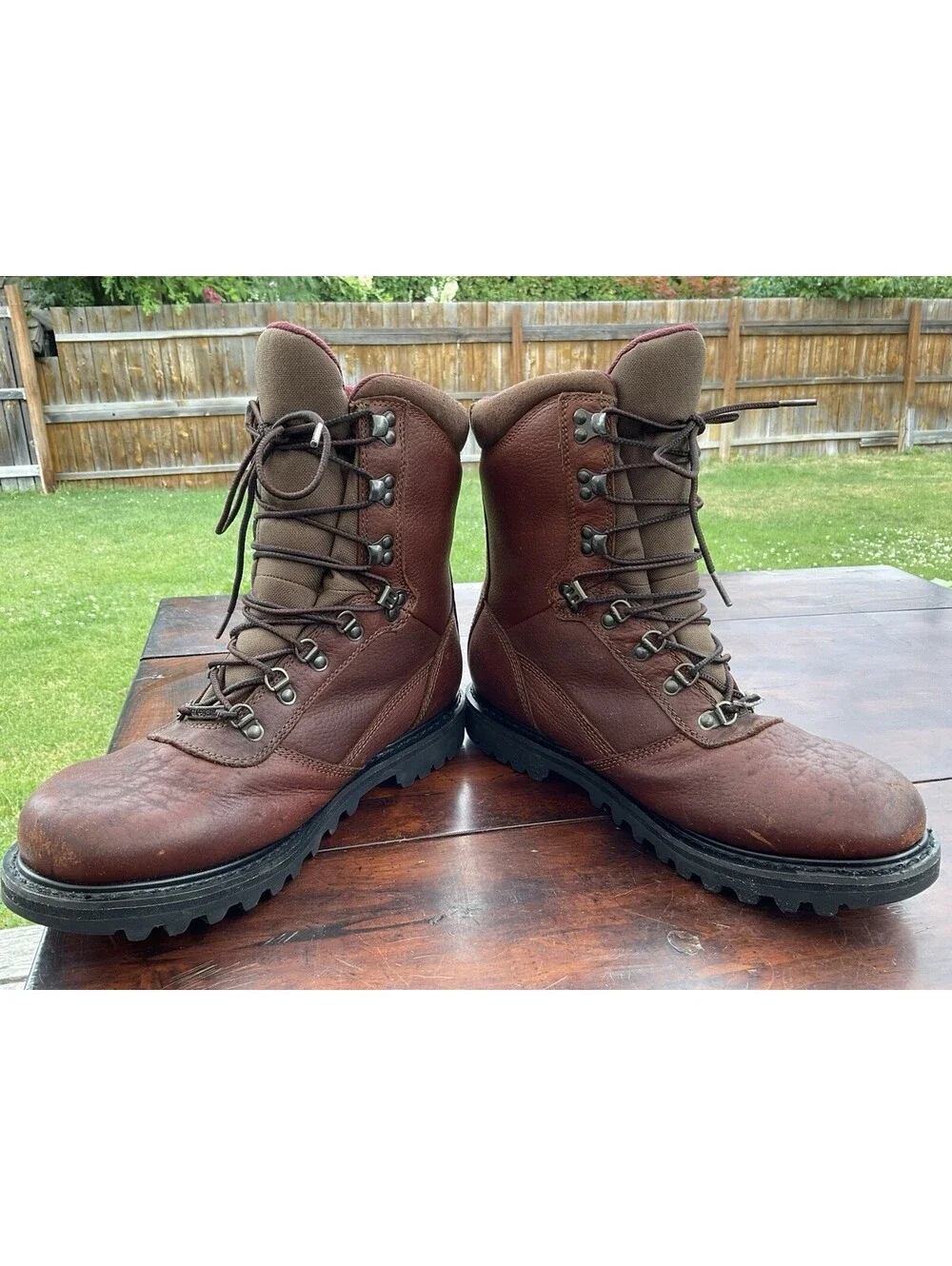 Cabelas Hunting Boots Mens Size 10.5EE Iron Ridge 800g Leather Goretex Insulated
